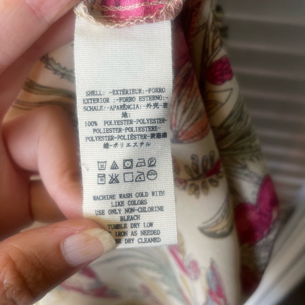 Free People Tunic with Pink and Green Hummingbird Print - Picture 7 of 7